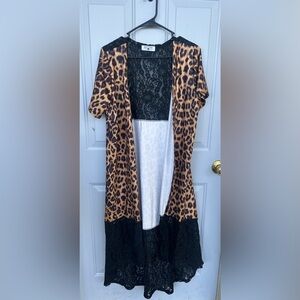 Leopard print Crazy Train cover up.